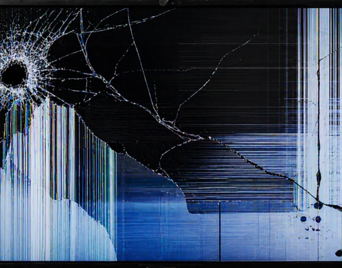 Broken MacBook Display Simulation