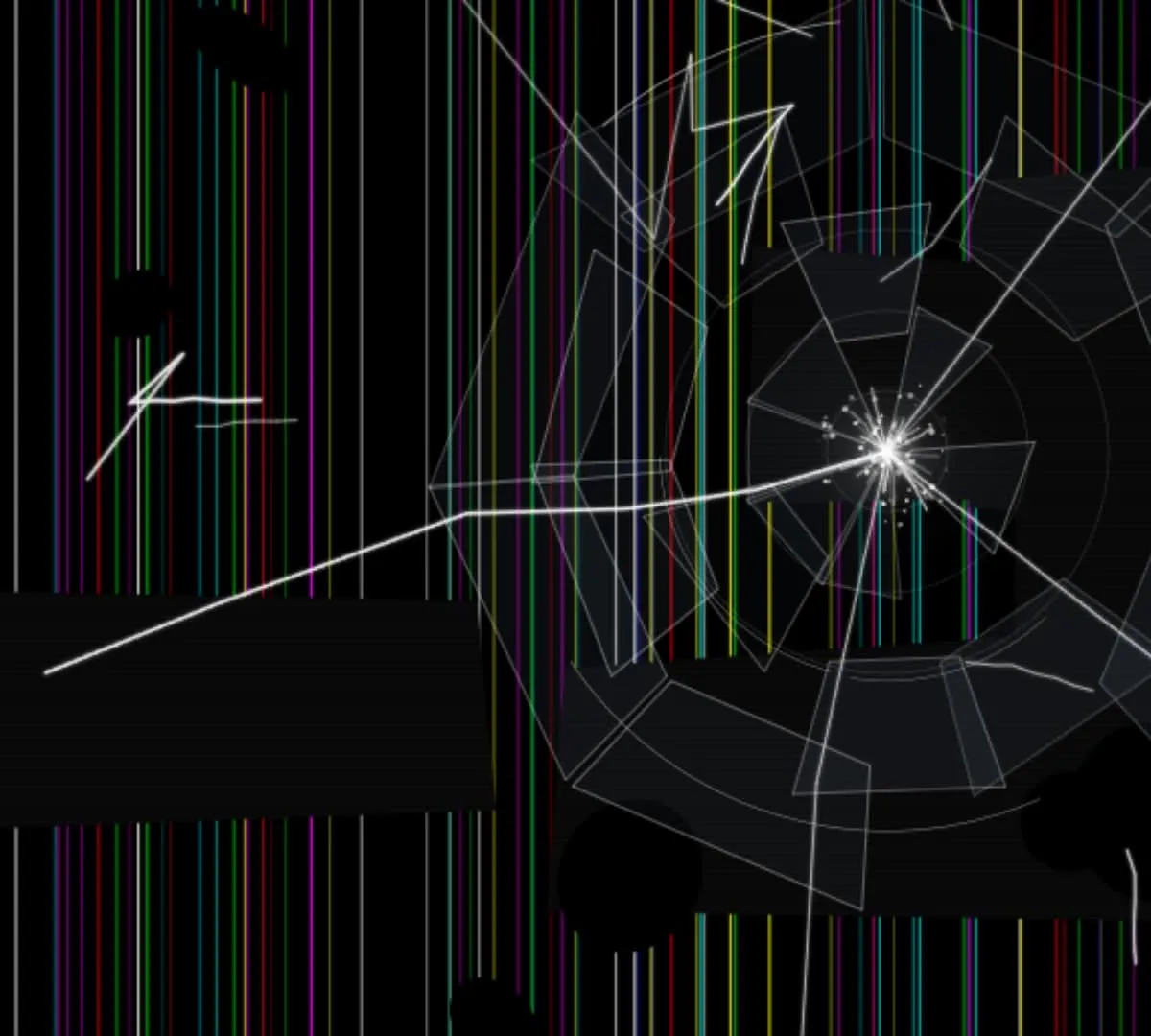 Broken Full HD Monitor Screen
