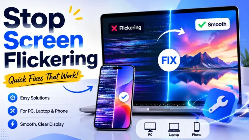 How to Fix Screen Flickering – PC, Laptop & Phone Solutions