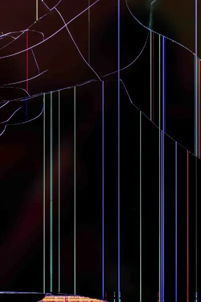 Realistic Broken iPhone 15 Pro Red Line Crack