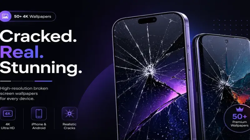 50 Realistic Broken Screen Wallpapers for iPhone & Android (4K HD)