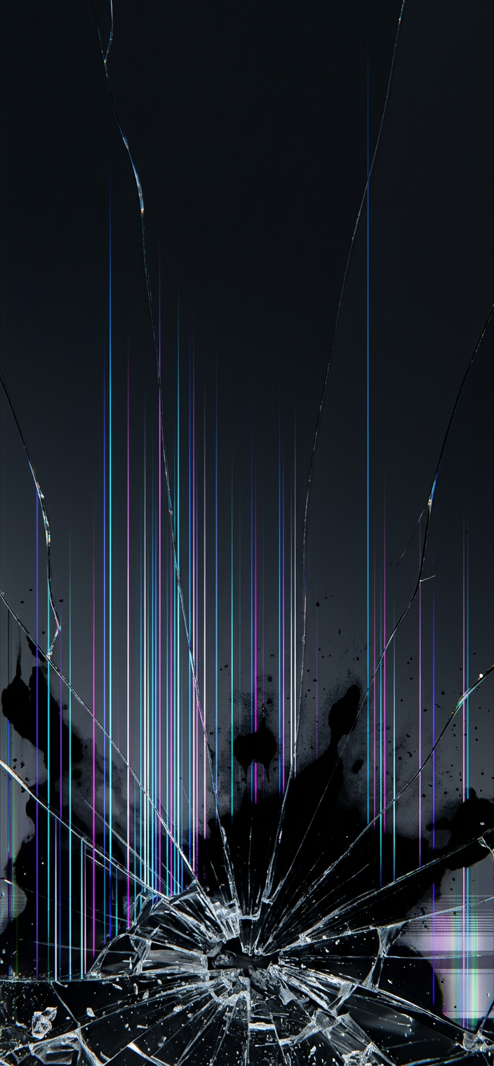 Bottom Impact Broken Screen Wallpaper