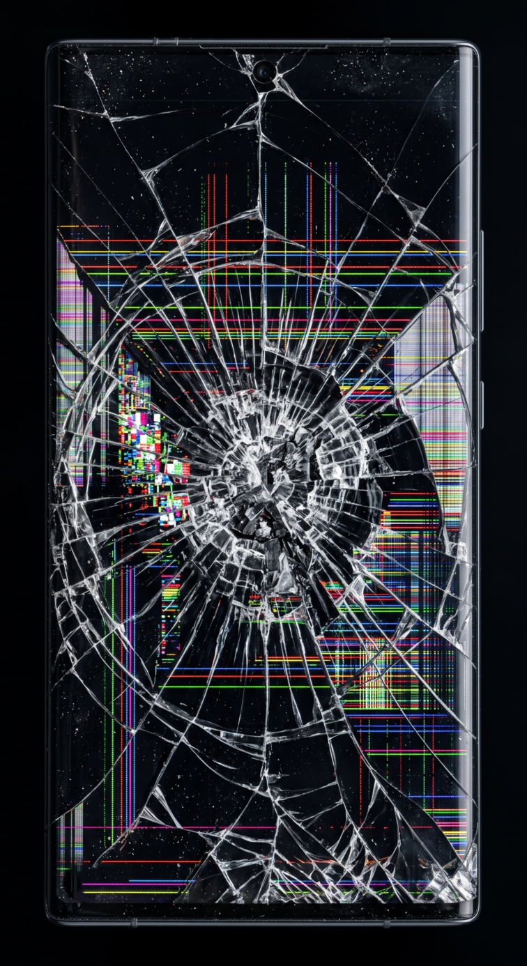 Broken Screen Image For Mobile
