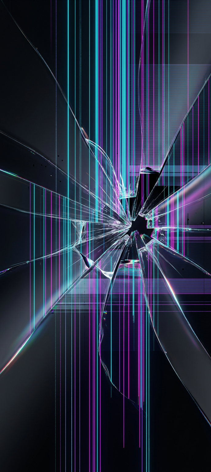 Cyberpunk Neon Crack Wallpaper