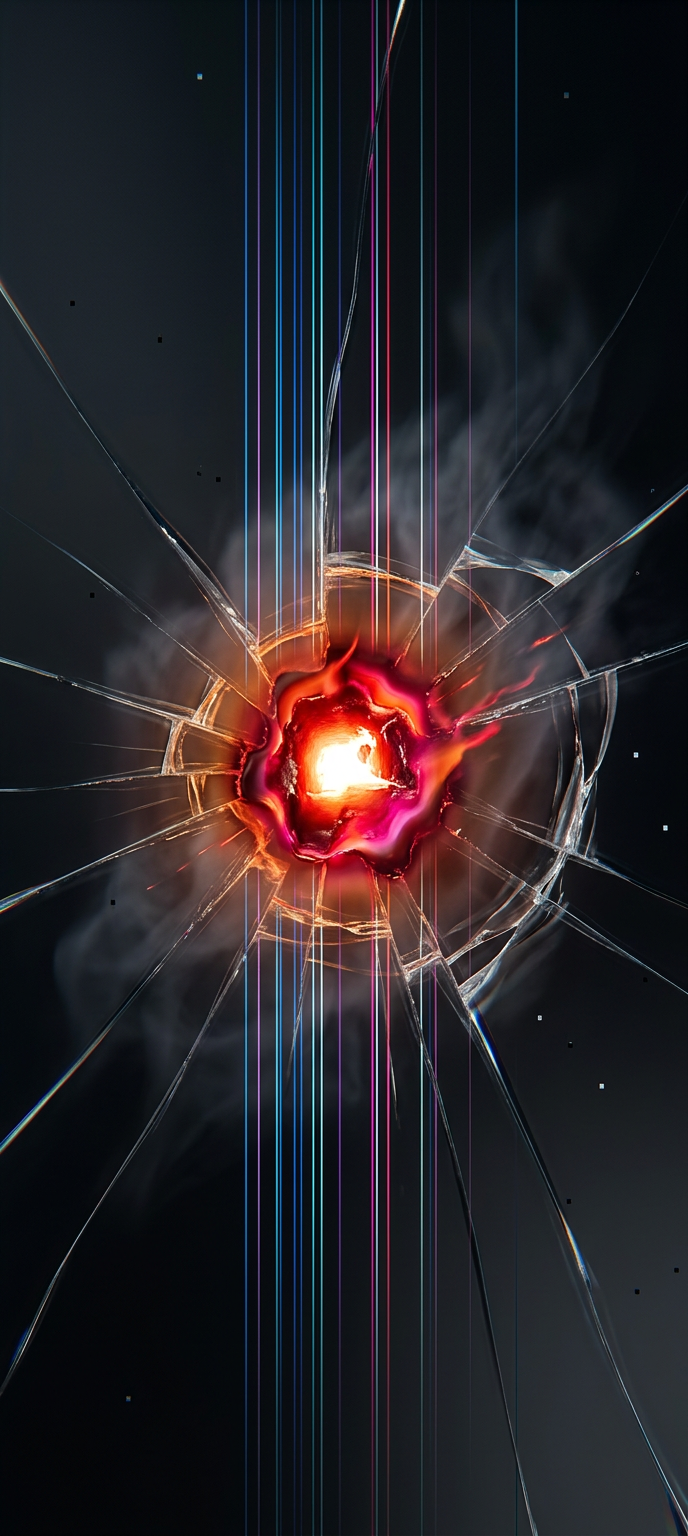 Laser Burn OLED Wallpaper