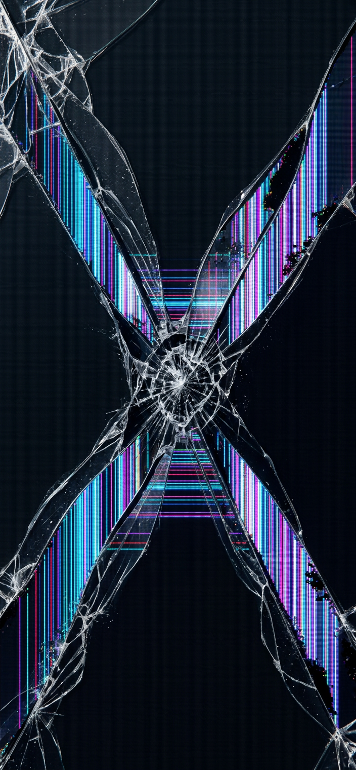X Crack Diagonal Wallpaper