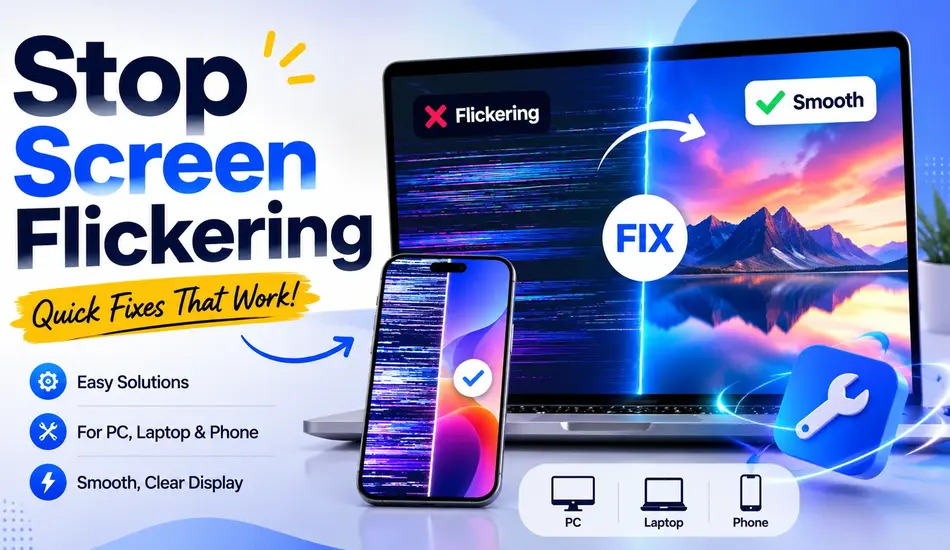 How to Fix Screen Flickering – PC, Laptop & Phone Solutions